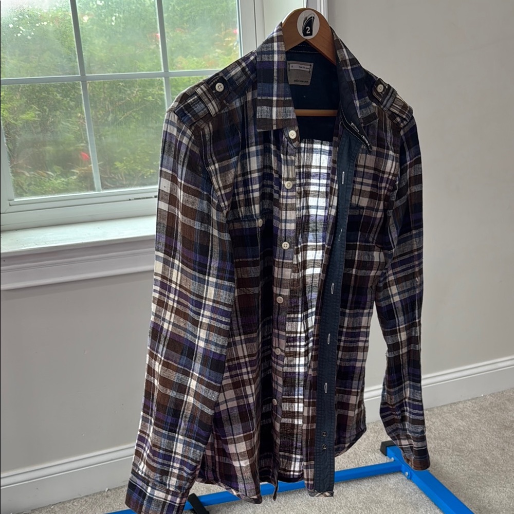 Plaid Casual Button Down Shirt